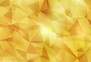 Dark Yellow vector shining triangular layout.