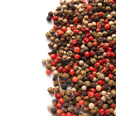 Pepper spice on the white background