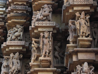 Khajuraho Group of Monuments, Hindu temples and Jain temples in Chhatarpur district, Madhya Pradesh, India, Nagra style architecture, UNESCO World Heritage Site.