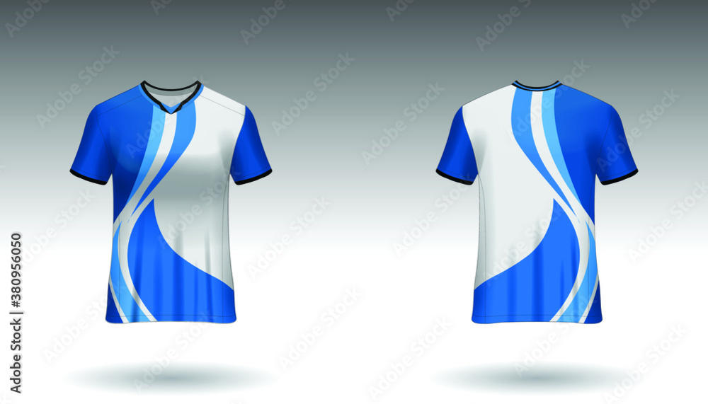 Wall mural Sport design template  football jersey vector for football club. uniform front and back view