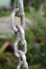 Chain hanging with nature background