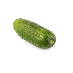 Cucumber on white background with clipping path.