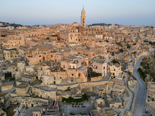 Obraz premium Aerial view of Matera on Italy