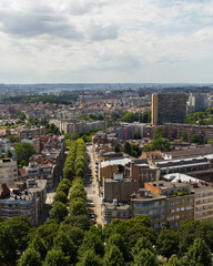 Obraz premium View over big city, Brussels