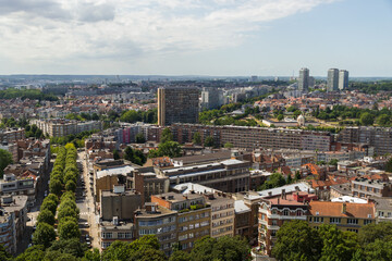 Fototapeta na wymiar View over big city, Brussels 