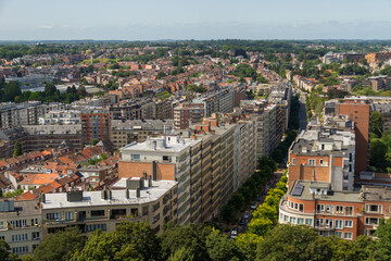 Fototapeta na wymiar View over big city, Brussels