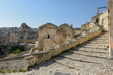 The old center of Matera on Italy