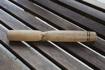 Pestle for cooking on a table