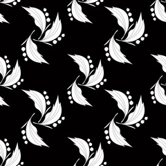 A creative composition consisting of graphic elements. Abstraction. Resource for printing on paper or fabric, seamless background.