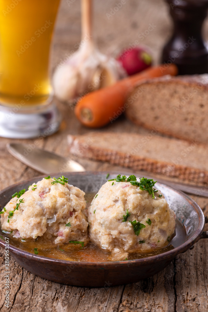 Canvas Prints ham dumplings in broth