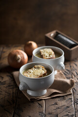 Traditional French onion soup