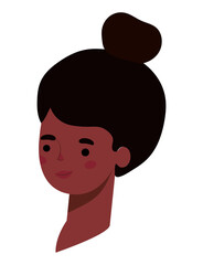 black woman cartoon head vector design