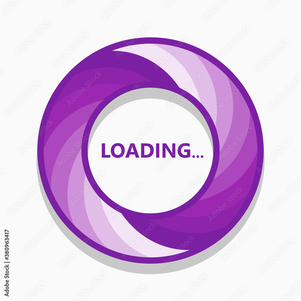 Poster loading sign on blue background system software update and upgrade concept. loading process screen. 