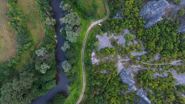 The Struma River flowing through the Zemen Gorge in Bulgaria.