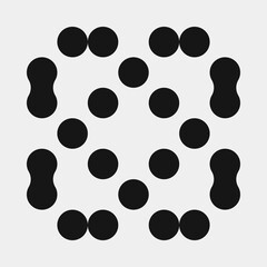 Abstract Cross Pattern Dots Logo generative computational art illustration