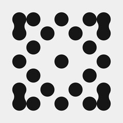 Abstract Cross Pattern Dots Logo generative computational art illustration