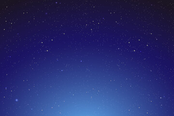 Night shining starry sky, blue space background with stars, cosmos Vector Illustration © antoniofrancois