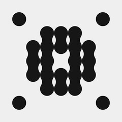 Abstract Cross Pattern Dots Logo generative computational art illustration