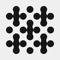 Abstract Cross Pattern Dots Logo generative computational art illustration