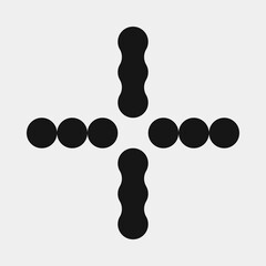 Abstract Cross Pattern Dots Logo generative computational art illustration