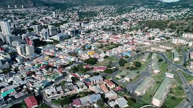 footage in Sea Point Cape town south africa with a DJI phantom 4 Pro, here you can see the coast, the city and hills around the area