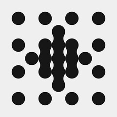 Abstract Cross Pattern Dots Logo generative computational art illustration