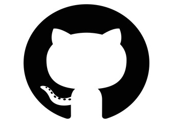 GitHub Vector   icon on white background
