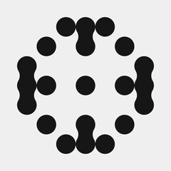 Abstract Cross Pattern Dots Logo generative computational art illustration