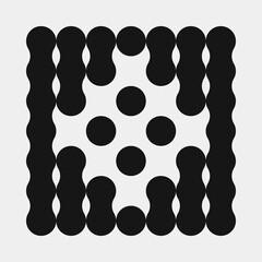 Abstract Cross Pattern Dots Logo generative computational art illustration