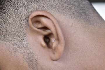 close up of a ear