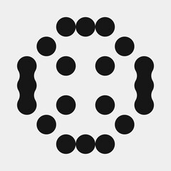 Abstract Cross Pattern Dots Logo generative computational art illustration