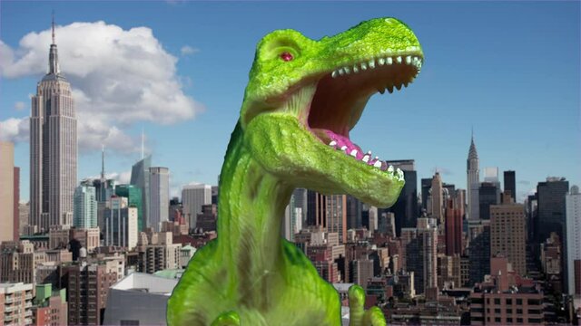 Tyrannosaurus rex Dinosaur in New York City