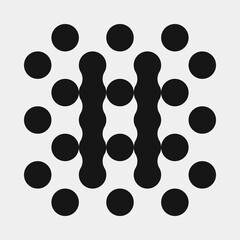 Abstract Cross Pattern Dots Logo generative computational art illustration