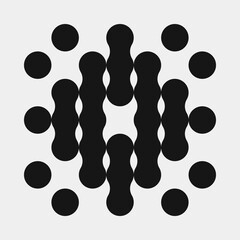 Abstract Cross Pattern Dots Logo generative computational art illustration