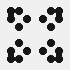 Abstract Cross Pattern Dots Logo generative computational art illustration