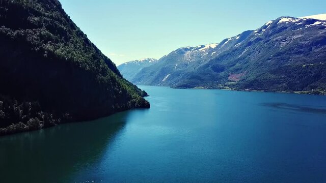 Norwegian fjord near trolltunga.