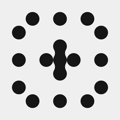 Abstract Cross Pattern Dots Logo generative computational art illustration