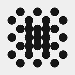 Abstract Cross Pattern Dots Logo generative computational art illustration