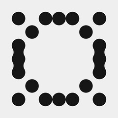 Abstract Cross Pattern Dots Logo generative computational art illustration