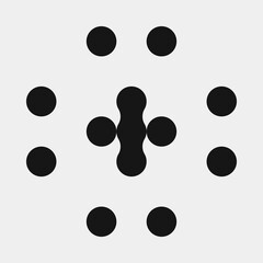 Abstract Cross Pattern Dots Logo generative computational art illustration