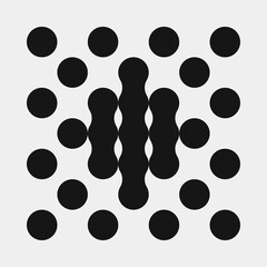 Abstract Cross Pattern Dots Logo generative computational art illustration