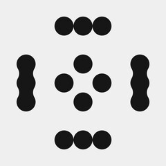 Abstract Cross Pattern Dots Logo generative computational art illustration