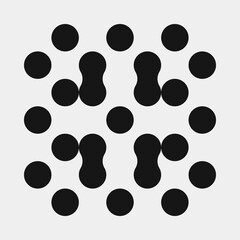 Abstract Cross Pattern Dots Logo generative computational art illustration