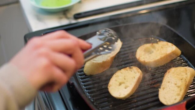 Bread Grilling - Food Preparation
