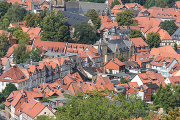 Fototapeta na wymiar Wernigerode vom Schloss aus gesehen