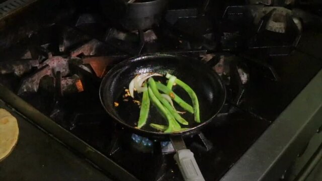 Cooking mexican nopales