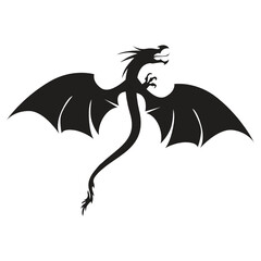 black dragon, vector