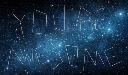 Fototapeta premium Constellation, Message Written in the Stars
