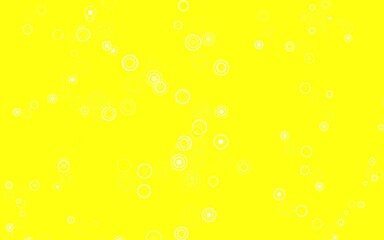Light Yellow vector template with circles.