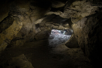 Cave with light at the exit
